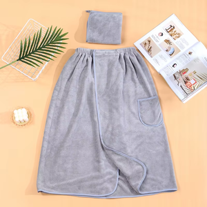 Peignoir en microfibre hautement personnalisable, couleur unie, respirant, super absorbant, séchage rapide, option logo personnalisé disponible - Product Image 5