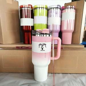 แก้วน้ำสแตนเลสพิมพ์ลายแฟชั่นแบรนด์ดัง H2.0 Stan ขนาด 40 ออนซ์ พร้อมหูจับและหลอดดูด เหมาะสำหรับใช้กลางแจ้ง ของขวัญสุดเท่ห์ ขายส่งราคาถูกจาก WOOW - Product Image 3