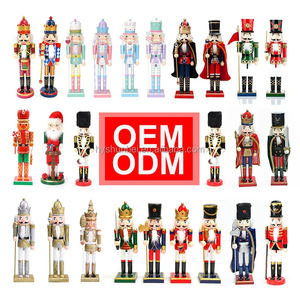 Vente en gros de décorations de Noël en bois faites à la main, ensemble de 4 soldats <span class=keywords><strong>casse</strong></span>-noisettes, boîte cadeau - Product Image 5