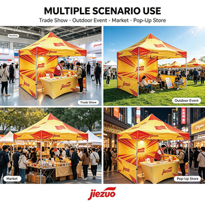 Tente publicitaire pliable en aluminium avec cadre en aluminium et tissu Oxford imperméable, impression numérique, sur mesure OEM ODM, 10x10 pieds - Product Image 5