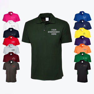 Polos athlétiques légers et respirants en maille sèche à manches courtes unisexe logo personnalisé - Product Image 1