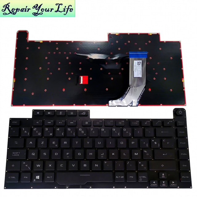 BE RGB Gaming Keyboard for ASUS ROG Strix Scar III G531GT G512L GL531GT V184262AE1 BE 0KN1-8T1BE11 0KNR0-4614BE00 Replacement
