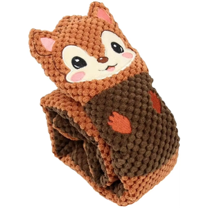 Juguete interactivo de peluche para mascotas, rompecabezas de bocadillos de zorro plegable, juguete para perros que emite sonido, adecuado para el entrenamiento instinto de forrajeo. - Product Image 1