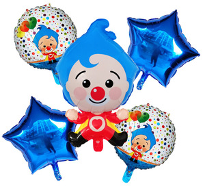 Nuevo Globo de Película de Aluminio del Personaje de Dibujos Animados Payaso <span class=keywords><strong>Plim</strong></span> para Decoración de Fiesta de Cumpleaños y Suministros de Navidad, Juego de Globos - Product Image 2
