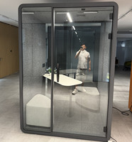 Cabine de bureau préfabriquée Air System, cabine téléphonique insonorisée, cabine de réunion pour hôtel, café, bar, station de métro