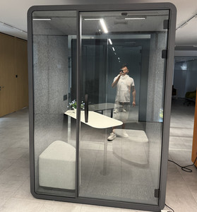 Cabina Prefabricada Insonorizada con Sistema de Ventilación para <span class=keywords><strong>Oficina</strong></span> y Reuniones para Hotel, Cafetería o Estación de <span class=keywords><strong>Metro</strong></span> - Product Image 2
