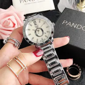 유행 여성 석영 시계 스테인레스 스틸 Relojes Para Mujer 상자 방수 최고 브랜드 최신 합금 시계로 사용자 정의