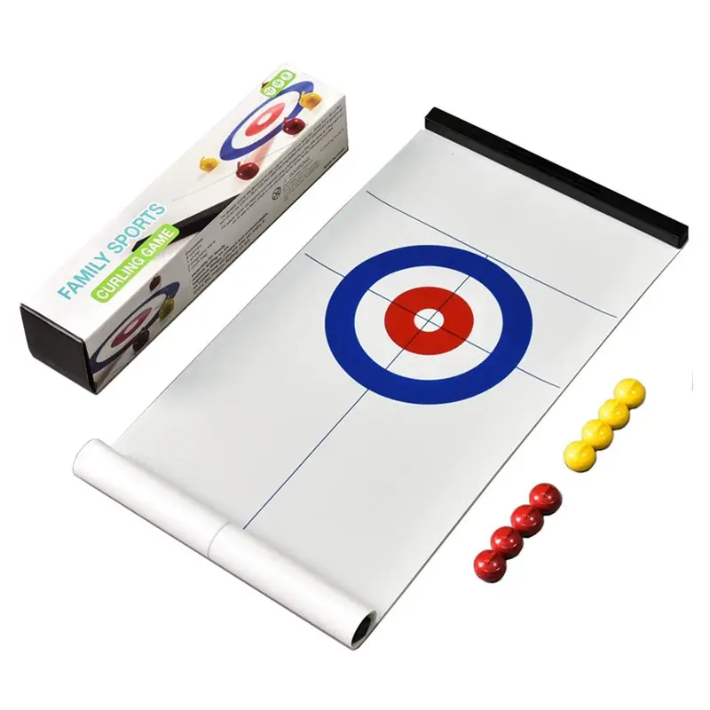 Trò Chơi Gia Đình Trò Chơi Vui Nhộn Máy Tính Bảng Mini Curling Trò Chơi Dành Cho Trẻ Em Và Người Lớn Shuffleboard Pucks Với 8 Con Lăn