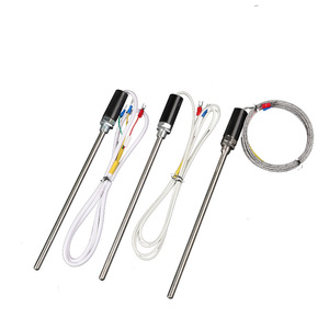 مستشعر حرارة من نوع المسبار من الفولاذ المقاوم للصدأ M12 KE بطول 200 مم * 7 مم PT100/CU50 مقاومة حرارية 1C ODM/OEM - Product Image 1