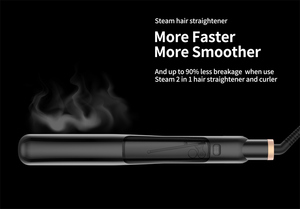 Plancha y rizador de pelo de vapor eléctrico Nano Turmalina de cerámica de salón profesional para uso doméstico - Product Image 4