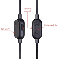 Câble audio G233 de remplacement pour casques de jeu filaires Logitech G433 G Pro G Pro X, cordon auxiliaire compatible avec Xbox One PS4 PS5 PC, 6,6 pieds