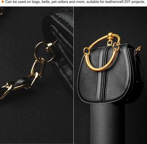 HARFINGTON Pcs D Ring Button <b>Rivets</b> Mm Brass Studs <b>Rivets</b> D Ring Stud Screw Ball With Mm <b>Leather</b> Hole Punch For <b>Leather</b> Craft Si - Product Image 5