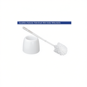 Escobillero Redondo Toilet Brush With Holder White 06101 - Product Image 2
