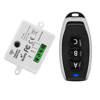 Control Remoto Inalámbrico de Aprendizaje de Código 433/315MHz, Alcance de 30m, Bajo Consumo, 2 Botones Opcionales, Seguridad para Puertas de Garaje y Hogar Inteligente