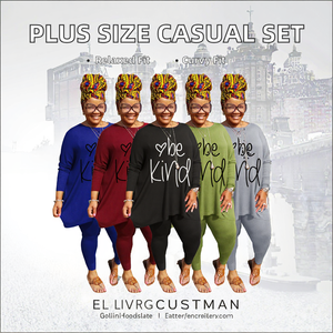 Ensemble deux pièces décontracté pour femmes grandes tailles, été, uni, respirant, écologique, vintage, col rond, en polyester/coton enduit de PU - Product Image 2