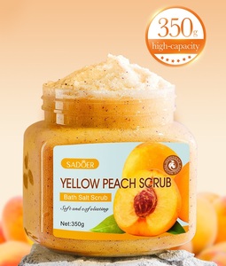 Venta al por mayor caliente eliminar la piel muerta Etiqueta Privada mejorar la rugosidad hidratante melocotón blanqueamiento limpieza profunda exfoliante corporal - Product Image 6