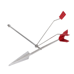 Capteur de vent en acier inoxydable pour bateaux avec queue rouge et bras réglable - Product Image 5