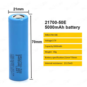 Công suất cao inr21700 50GB 5000mAh hình trụ <span class=keywords><strong>Lithium</strong></span> Ion pin SAM21700-50GB 3.7V 5000mAh 21700 Pin - Product Image 4