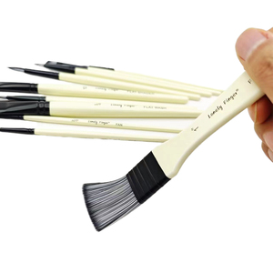 Ensemble de 10/12 pinceaux à manche en bois, sac, pinceaux à <span class=keywords><strong>peinture</strong></span> acrylique et à l'<span class=keywords><strong>huile</strong></span>, série d'artistes, pinceaux plats larges, pinceaux en forme de filbert, pinceaux en forme d'angle, pinceaux de détail - Product Image 3