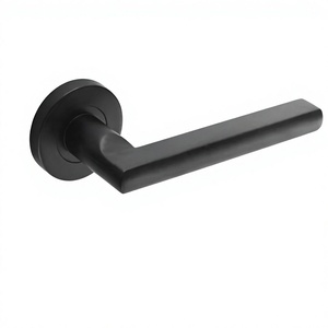 Manija de Puerta Moderna de Acero Inoxidable 304 Negra, Fácil Instalación, Herrajes de Cerradura para Puertas Interiores - Product Image 3