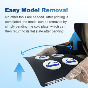 Plaque PEI froide mate double face magnétique flexible 184*184mm pour Antinsky Bambulab A1mini, pince de fixation, impression rapide 26C, surface lisse - Product Image 3