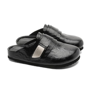 Smooth surface waterproofing Genuine <b>Leather</b> <b>Closed</b> <b>Toe</b> Hook Loop Casual Slip-On Comfort Rubber Out sole All Seasons Solid Color - Product Image 5