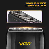 Tondeuse à cheveux professionnelle sans fil VGR V-285 9000 tr/min en métal, haute vitesse, rechargeable, pour coiffeurs et barbiers