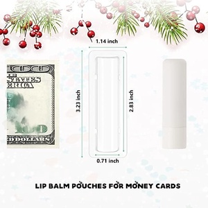 Funda Autoadhesiva para Tarjetas de Dinero, Cubierta de Plástico Transparente, Envase Tipo Blíster para Bálsamo Labial - Product Image 4