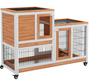 Cage à lapins en bois massif / Cage d'intérieur pour petits animaux - Product Image 1