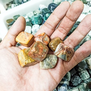 Piedras curativas de cristal Natural, ágata de encaje loco, cubo, piedra caída - Product Image 3