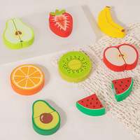 Juguetes Montessori de Madera, Juego de Cortar Frutas y Verduras, Rompecabezas Educativo Temprano, Juego de Cocina de Juego de Roles para Niños, Regalo