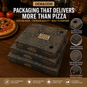 Cajas <span class=keywords><strong>de</strong></span> Pizza Portátiles <span class=keywords><strong>de</strong></span> Alta Gama, Impermeables, al por Mayor, con Tamaños Personalizados <span class=keywords><strong>de</strong></span> 12 a 18 Pulgadas, <span class=keywords><strong>de</strong></span> Cartón Corrugado para Uso Alimentario - Product Image 1