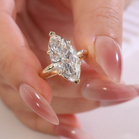 Bagues de mode en or jaune 18K, 14K, 10K avec diamants de laboratoire DEF VVS, bagues personnalisées faites à la main, alliances en or pour femmes