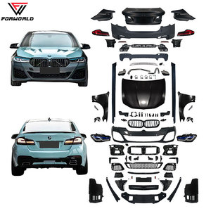 FW nhà máy cơ thể Kit cho BMW 5 Series F10 F18 2011 2017 nâng cấp MT LCI G30 (cắt phong cách) phía trước phía sau Bumper Spoiler Fender - Product Image 1