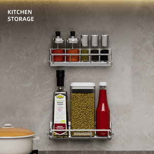 Estante de Almacenamiento Multiusos Moderno de Acero Inoxidable Magnético de Una Sola Capa, Montado en la Pared, Resistente, con Capacidad de Carga de 10 kg para Baño - Product Image 1