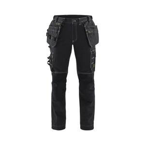 BLAKLADER - 713013709900C38 <b>Women</b>’s craftsman <b>trousers</b> with <b>stretch</b> Black - EAN 7330509857953 WORK <b>TROUSERS</b> CARGO WORK <b>TROUSERS</b> - Product Image 1