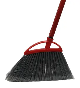 Plastic Sweeping Cleaning Angle Broom with Soft Bristle and with Handle Made in Turkey Economic