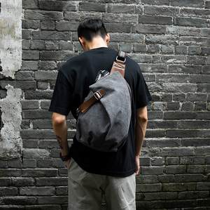 Sac bandoulière messager décontracté en toile grande capacité pour homme, idéal pour étudiant, mode urbaine et usage quotidien - Product Image 6