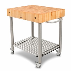 Meilleure vente Planche à découper en bois massif personnalisée Island Top Butcher Block Chariot de cuisine en bois - Product Image 5