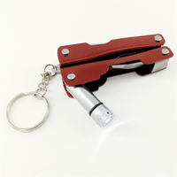 MUPL-104 Mini ciseaux pliants multifonctionnels, outil pliant EDC avec lampe LED, outil multi-usage pour l'extérieur, ouvre-boîte