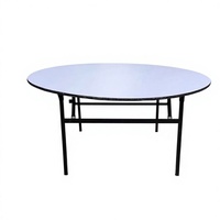 Table pliante en bambou blanc pour banquets et hôtels ; Table avec plateau ignifuge pliable, plaque à induction, vente directe d'usine