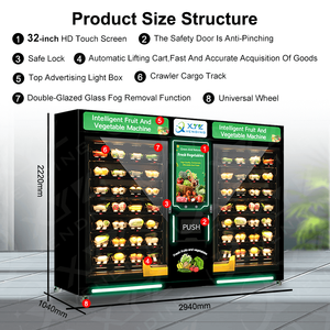 Xyz Tùy Chỉnh Màn Hình Cảm Ứng Tự Hai Tủ Lớn Lạnh Tươi Salad Rau Trứng Bánh Sandwich Máy Bán Hàng Tự Động Cho Thực Phẩm - Product Image 3