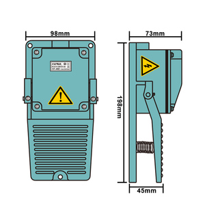 Interrupteur à pédale électrique en aluminium 15A 250V - Product Image 2