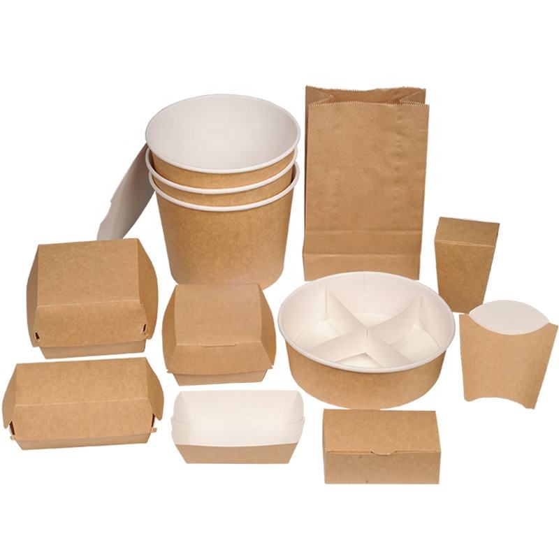 Fish and Chips Sandwiches Fried Chicken French Fries Onion Rings Chicken Nuggets Hamburgers Food Packaging Boxes