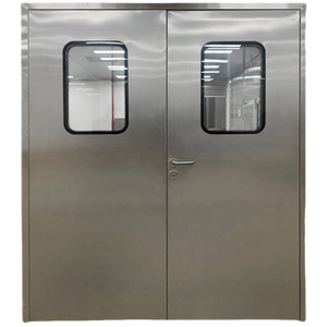 Porte coupe-feu coulissante antivol en acier inoxydable, ouverture manuelle, pour usage industriel et hospitalier - Product Image 6