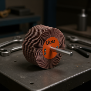 Ttake Abrasive Flap <b>Wheel</b> 80x40 Mm 6 Mm Shaft 120 Grit For <b>Grinding</b> - Product Image 3