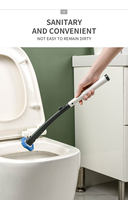 Ensemble brosse et support pour toilettes en plastique, brosse de nettoyage jetable pour toilettes, brosse de nettoyage pour salle de bain