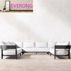 Canapé d'extérieur en métal classique de luxe à 5 <span class=keywords><strong>places</strong></span>, design simple, ensemble de canapés en aluminium, mobilier de jardin - Product Image 6