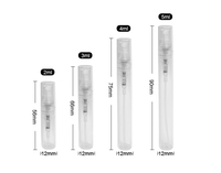 Vente en gros de flacons de parfum vides en plastique transparent de 2 ml, 3 ml, 5 ml, mini atomiseur, flacon d'échantillon, vaporisateur de parfum