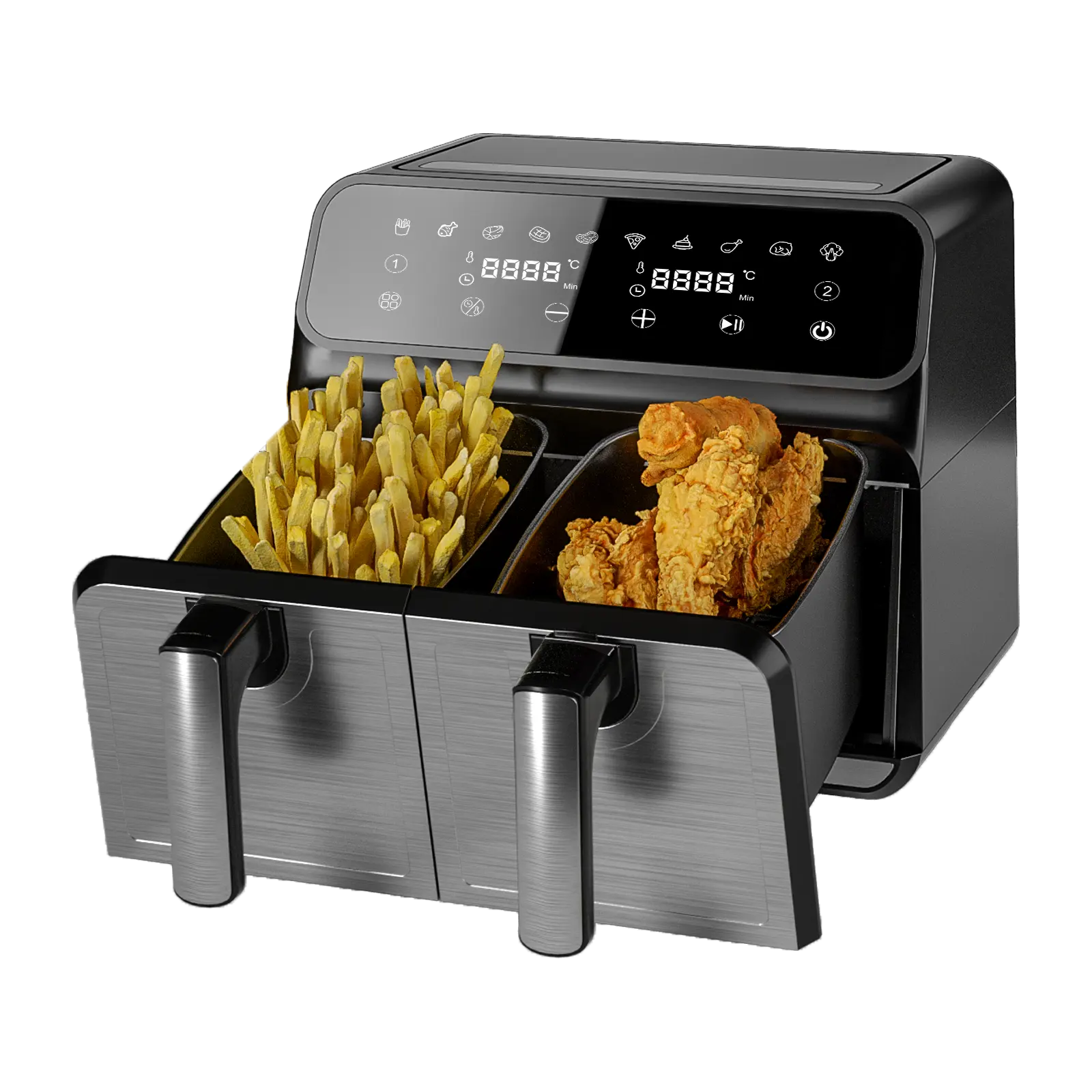 Oven Large with Touch Screen Detachable Dishwasher Safe Nonstick Basket XL 30lt electr air fryers double with timer